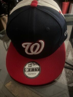New Era Washington Nationals Snapback Hat - Navy & Red
